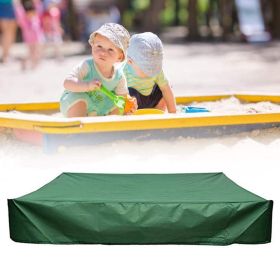 Sandbox Cover, Square Protective Cover for Sand and Toys Away from Dust and Rain, Sandbox Canopy with Drawstring - Green - 180*180cm