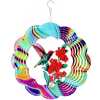 Stainless Steel Hanging Wind Spinner 3D Rotating Wind Chimes - multicolor