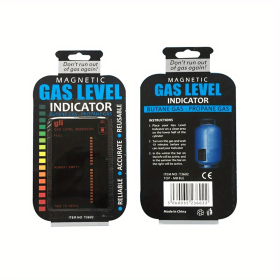 1pc Magnetic Propane/Butane LPG Fuel Gauge - Monitor Gas Tank Level & Temperature For Caravan Bottles! - Black