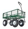 GOR400 400-lb. Steel Mesh Garden Cart with 10" Tires - Green