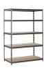 Muscle Rack 48"W x 24"D x 72"H 5-Shelf Steel Freestanding Shelves, Silver-Vein - Silver-Vein