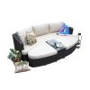 Direct Wicker 4-PC Outdoor Wicker Patio Furniture Sofa Luxury Comfort Wicker Sofa - Brown