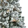 FCH 7.5ft Automatic Tree Structure PVC Material Green Flocking 350 Lights Warm Color 9 Modes With Remote Control 1450 Branches Christmas Tree - as pic