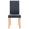 Dining Chairs 4 pcs Gray Faux Leather - Grey