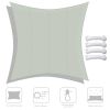 16x16ft Rectangle Sun Shade Sail/Grey - As Picture