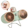 1pc Dual-head desk Fans; fanLithium Battery Sunset Double Head Spray Fan DM-33A Configuration Charging Line - Light Pink