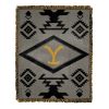 Ent 019 Yellowstone-Waffle Aztec Woven Jacquard Throw - 1YLS/01900/0009/RET