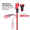 3 In 1 USB Cable For IPhone XS Max XR X 8 7 Charging Charger Micro USB Cable For Android USB TypeC Mobile Phone Cables - Silver