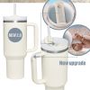 1200ml Stainless Steel Mug Coffee Cup Thermal Travel Car Auto Mugs Thermos 40 Oz Tumbler with Handle Straw Cup Drinkware New In - G - 1200ml