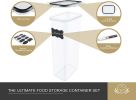 Kitchen Food Storage Containers Set;  Kitchen Pantry Organization and Storage with Easy Lock Lids;  8 Pieces - 8
