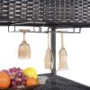 Outdoor Patio Pool Party Ice Drink Bar Table Cooler Trolley  - As pic show - Cooler Trolley