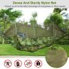 600lbs Load 2 Persons Hammock with Mosquito Net Outdoor Hiking Camping Hommock Portable Nylon Swing Hanging Bed - Camouflage
