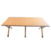 Portable picnic table, rollable aluminum alloy table top, with folding solid X-shaped frame, and handbag ZB1003MW - as Pic