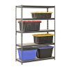 Muscle Rack 48"W x 18"D x 72"H 5-Shelf Steel Freestanding Shelves, Silver - Silver