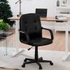 Ergonomic Office Chair with 360-degree Wheels - Black