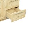 High wardrobe and kitchen cabinet with 2 doors; 2 drawers and 5 storage spaces; Oak - Oak