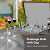Outdoor Patio Pool Party Ice Drink Bar Table Cooler Trolley  - As pic show - Cooler Trolley