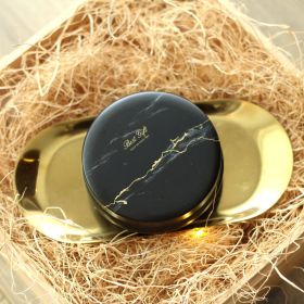 Barrel-type Cans Of Candy Box (Option: DQ Black Marble)