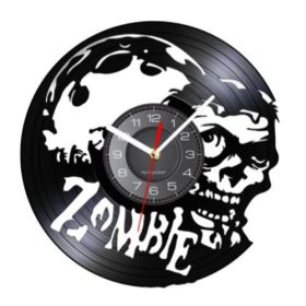 Skull Creative Vintage Ornament Record Vinyl Wall Clock (Option: YG00H1106)