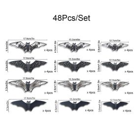 Halloween 3D Hollow Paper Bat Wall Stickers (Option: HB032-48 Pieces)