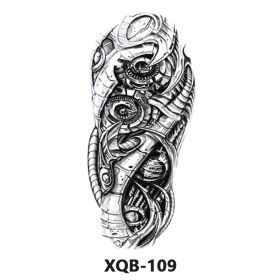 New Fresh Tattoo Sticker Male And Female Wolf Animal Flower Black And White, Colored (Option: XQB 109-210x114mm)