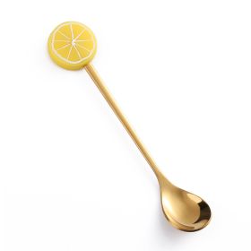 Christmas Cartoon Tableware Cat's Paw Spoon (Option: Golden Spoon Lemon Slice)