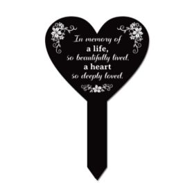 Cemetery Pile Relatives Parents Memorial Pile Waterproof Acrylic Garden Decoration (Option: YGD00107)