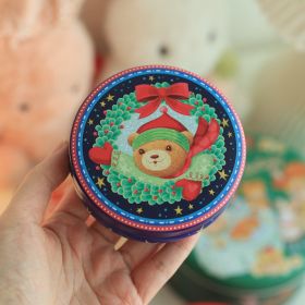 Barrel-type Cans Of Candy Box (Option: DQ Bear With Scarf)