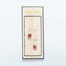 Creative Santa Claus Bookmark Elk Bell Golden Clip (Option: Jingling Bell SQ5008)