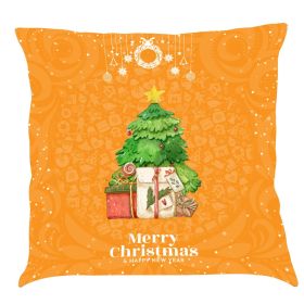 Christmas Car Pillow Cushion Gift (Option: R-45x 45 Linen Pillowcase)