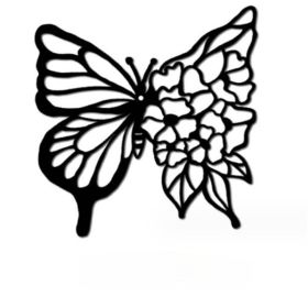Butterfly Acrylic Artware Hollow Home Decorations (Option: YG02HD-25CM)
