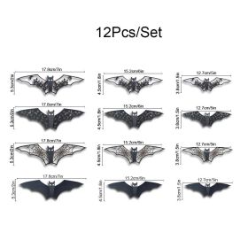 Halloween 3D Hollow Paper Bat Wall Stickers (Option: HB032-12 Pieces)