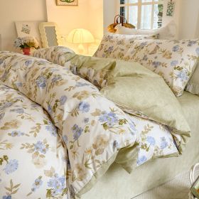 Cotton Four-piece Set Simple Small Floral Bedding (Option: Flower Room-150cm)
