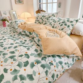 Cotton Four-piece Set Simple Small Floral Bedding (Option: Ginkgo-200cm)
