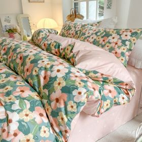 Cotton Four-piece Set Simple Small Floral Bedding (Option: Mood For Love-180cm)